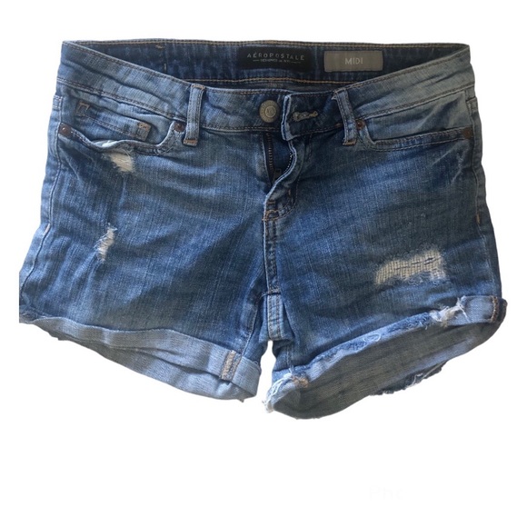 Aeropostale Pants - AEROPOSTALE Distressed MIDI SHORTS